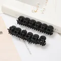 Set de 12 mini pinzas de pelo mariposa en negro mate para peinados variados - Negro Mate Juego