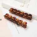 Set de 12 mini pinzas para el cabello en color ámbar con acabado carey elegante - Café Brillante Juego