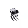 Mini molletta per capelli in metallo nero lucido per uno styling elegante del viso - Canna di fucile