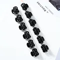 Mini pinzas mariposa negras juego de 12 piezas en tarjeta para peinar el flequillo - Lazo Hueco Negro Juego