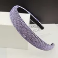 Elegante lavendel hoofdband met volledige strass-steentjes en zachte binnenvoering - Lichtpaars
