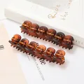 Set de 12 mini pinzas para el cabello de resina ámbar con patrón de carey - Café Mate Juego