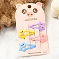 Set de pinzas para el cabello con forma de estrella en colores lila amarillo rosa y azul - Estrella Hueca / Púrpura Amarillo Rosa Azul