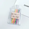 Juego de palillos de hilo dental coloridos en estuche portátil transparente de viaje - Pinza Lazo Colorida Caja Transparente / Set en Caja / Combo Multicolor