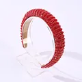 Diadema acolchada de cristales rojos con cuentas artesanales de estilo barroco - Rojo