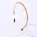 Elegante goudkleurige haarband met champagne kristalkralen en antislipbescherming - 0.6 Kristallen Ketting Haarrand / Champagne
