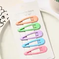 Set de 5 pinzas para el cabello en colores pastel vibrantes con diseño de gota de agua - Pinza Clic-Clac Infantil (Gota 5cm/NM-6621) / Pack de 5 / Multicolor Macaron