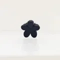 Mini pinza de pelo flor negra mate para flequillo, accesorio estilo corazón y conejo - Estilo Flor Mate / Negro mate