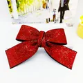Fonkelende rode strik haarklem met strass steentjes voor feestelijke gelegenheden - Zwaluwstaart Volledige Strass Stijl / Rood