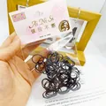 Durable black elastic hair bands in pink hanging pack for kids styling - Small Size / Black Small Scrunchie