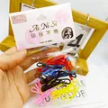 Elastic hair bands set in vibrant colors including pink and yellow in plastic packaging - Deep Multicolor Large Loop