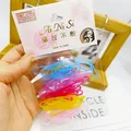 Colorful high-elastic hair tie set in hand, durable multi-color rubber bands for kids - Light Multicolor Large Loop