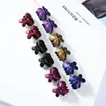 Mini butterfly hair clips set in matte finish with multiple colors for styling - Butterfly Pearlescent 6-Color Mix / 2.5cm (Pack of 12) / Multicolor