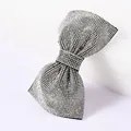 Pasador de pelo con brillantes diamantes de imitación plateados para peinado de gala - No.3 Strass Blanco Fino