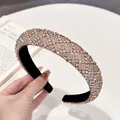 Diadema acolchada de diamantes de imitación color oro champán brillante para mujer - Rombo / Diamante Champaña