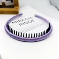 Diadema de satén violeta claro con dientes antideslizantes para mujer y niña - Satén Envuelto Dentado / Violeta Claro