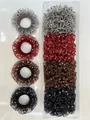 Detalle de coleteros de tul con lunares en varios colores con una caja de almacenamiento - Lunares Gris/Rojo/Café/Negro (HC-2)
