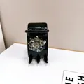 Elegante molletta per capelli nera con fiore di cristallo 3D su base bianca minimalista - Fermaglio Artiglio in Cristallo per Coda [Grigio Trasparente]
