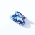 Blauw-witte marmeren haarklem van acetaat voor een elegante styling van het haar - Blauw