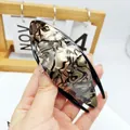 Eleganter großer Haarclip mit Bernstein-Marmoreffekt und glänzendem Acetat-Finish - Kaffee Marmor
