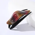 Elegant large gradient duckbill hair clip with sparkling gold powder finish - Rainbow Yellow Starry Gradient