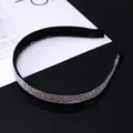 Luxe fashion headband with colorful AB rhinestones and black fabric lining - AB Rhinestone Style