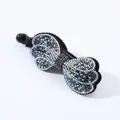 Eleganter Banana-Haarclip mit funkelnder Strass-Schleife und bunten Kristallen - Phönixschwanz-Kante (4973744757829) / Marineblau