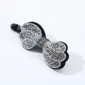 Elegant vertical banana clip with iridescent rhinestones in a bowknot design - Phoenix Tail Edge (4973744757832)