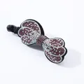 Sparkling purple rhinestone bow banana clip with elegant crystals for women hairstyle - Phoenix Tail Edge (4973744757833)