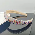 Sparkling rhinestone headband with colorful crystals on a stylish padded sponge base - 2.3cm Width / Colorful Rhinestone