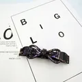 Elegant purple and black marble acetate bow hair clip with glossy finish for women - Bow Knot Style (Bow Tie) / Atmospheric Purple Rock Pattern
