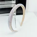 Diadema brillante de cristales para mujer con diamantes AB iridiscentes en banda ancha - Circonio AB