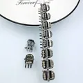 Exquisite Haarklammern aus Gunmetal mit funkelndem Strasssteinbesatz im Set - Transparent Grauer Strass
