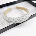Cerchietto imbottito chic con cristalli multicolore e strass scintillanti eleganti - Vichy / 2.5cm / Zircone AB