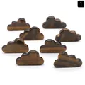 Tiger eye stone clouds set with natural golden-brown stripes and polished finish - Tiger's Eye