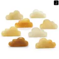 Natural yellow crystal cloud-shaped stones set of 8 pieces for home office desktop decor - Yellow Jade
