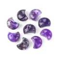 Natürliche 15mm Amethyst-Monde mit polierter lila Oberfläche für DIY-Schmuckbasteln - Amethyst