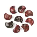 Lunas de obsidiana caoba de 15mm pulidas para creación de joyas artesanas - Obsidiana Caoba