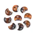 Mini lunas crecientes de ojo de tigre natural pulido para decoración de joyas - Ojo de tigre
