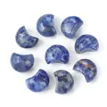 Colgantes de piedra natural sodalita azul pulida en forma de luna para joyería DIY - Sodalita Azul