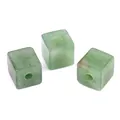 Grüne Naturstein quadratische Perlen mit 5mm Loch für DIY Schmuckherstellung Zubehör - Grüner Aventurin (Einzelne Perle)
