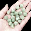 Perles pyramides en aventurine verte facettées de 10mm pour la création de bijoux DIY - Aventurine Verte