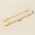 Detail of 18K gold plated extension chain with lobster clasp and 76mm length mark - 4x76mm