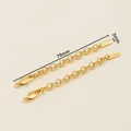 Detailed view of 18K gold-plated extender chain with lobster clasp and 79mm length mark - Platinum Plated (2 Pcs) / 3x79mm