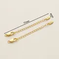Detail of 18K gold-plated extension chains with lobster clasp and Hand Made tag - 4x77mm 002