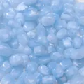 Light blue marble texture acrylic beads in rounded rectangle shape for DIY jewelry - 10 Pieces/Pack (10.5*13.5mm) / Blue