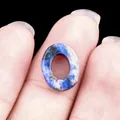 Ovale holle Lapis Lazuli kraal voor DIY sieraden met natuurlijke pyriet insluitingen - 10*12mm Ovaal / Lapis lazuli