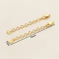 Detail of 18K gold plated extension chains with heart pendants and lobster clasps - 7x76mm