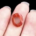 Natuurlijke rode carneool agaat holle ovale kraal voor het maken van DIY sieraden - 10*12mm Ovaal / Rode agaat