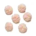 Set de 6 bolas de tul bicolor rosa y beige para accesorios de pelo DIY y manualidades - Estilo de Retazos Bicolor / Juego de 20 Piezas / Rosa Amarillo